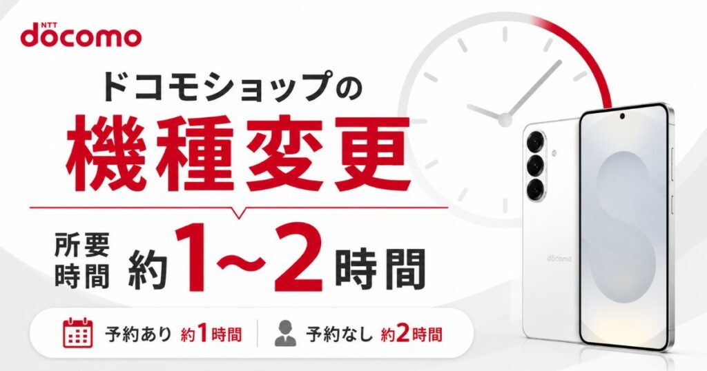 ドコモショップの機種変更の時間は2時間！予約で1時間に縮めるコツとiPhone・Androidの目安｜docomo