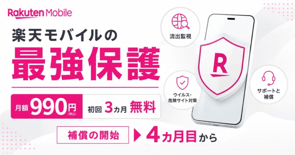 楽天モバイル最強保護は必要か？990円の中身と3カ月無料の使い切り方｜口コミ・日割り・iPhone設定まで